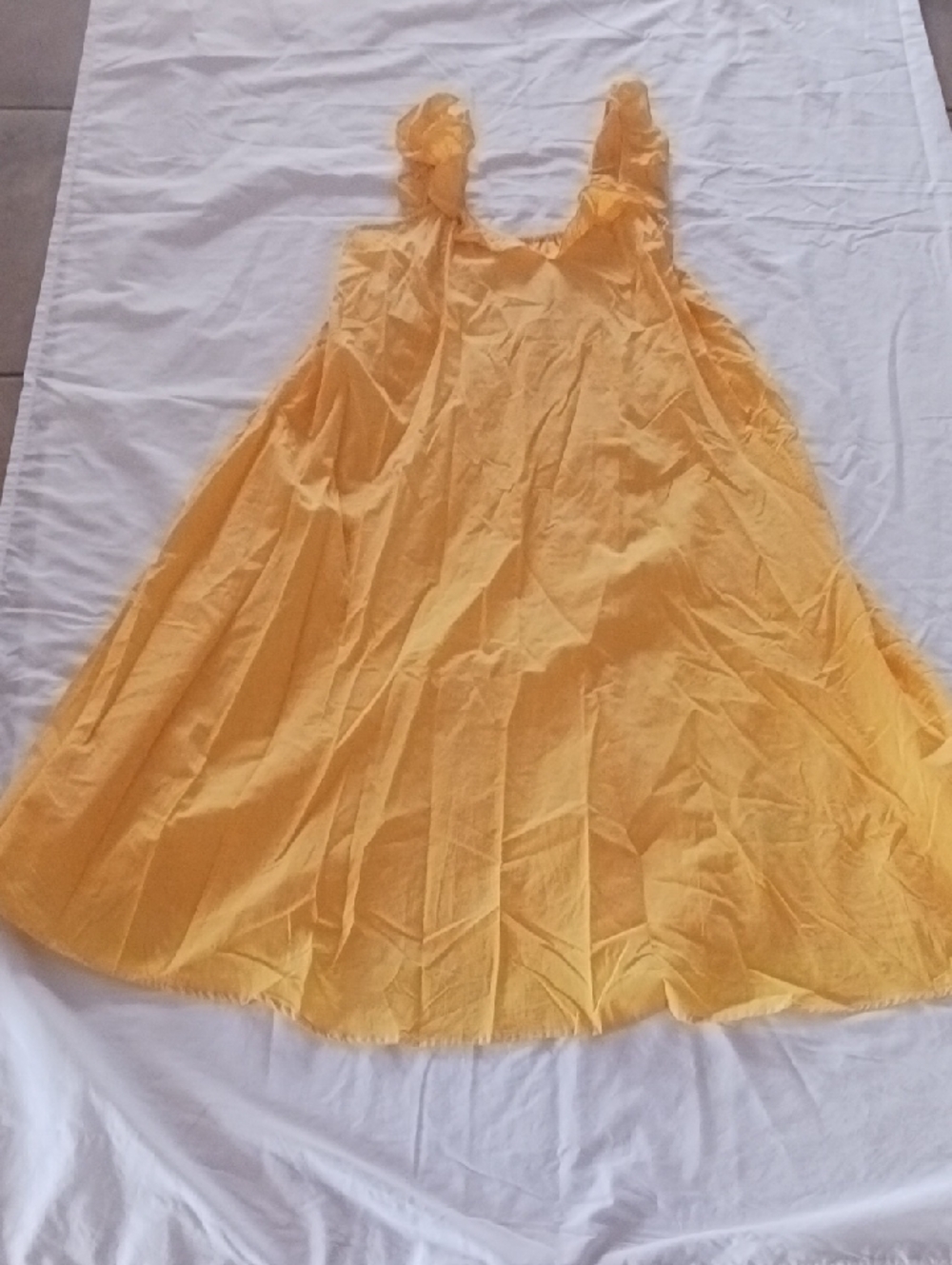 H&M Bright Yellow Ruffled Strap Sundress for Girls
